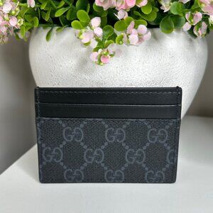 Gucci GG Monogram Canvas Card Holder Authentic